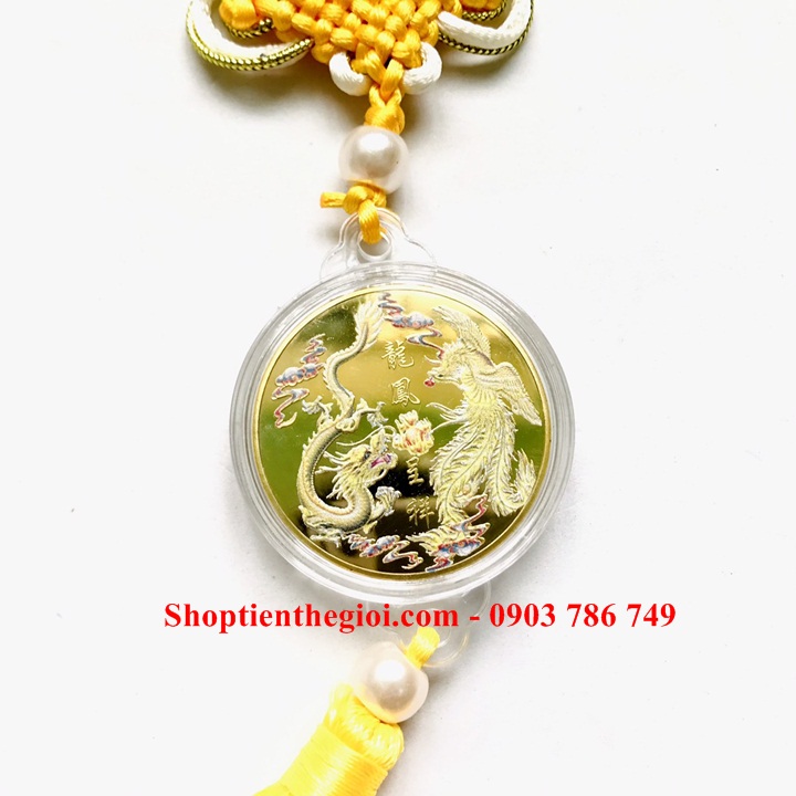 Dây Treo Xu Long Phụng In Màu - SP005161